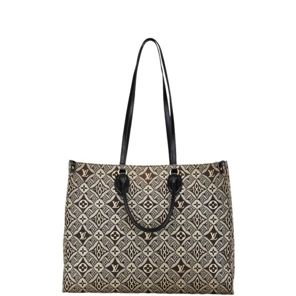 LOUIS VUITTON Black Monogram Leather Tote Bag - Picture 1 of 9